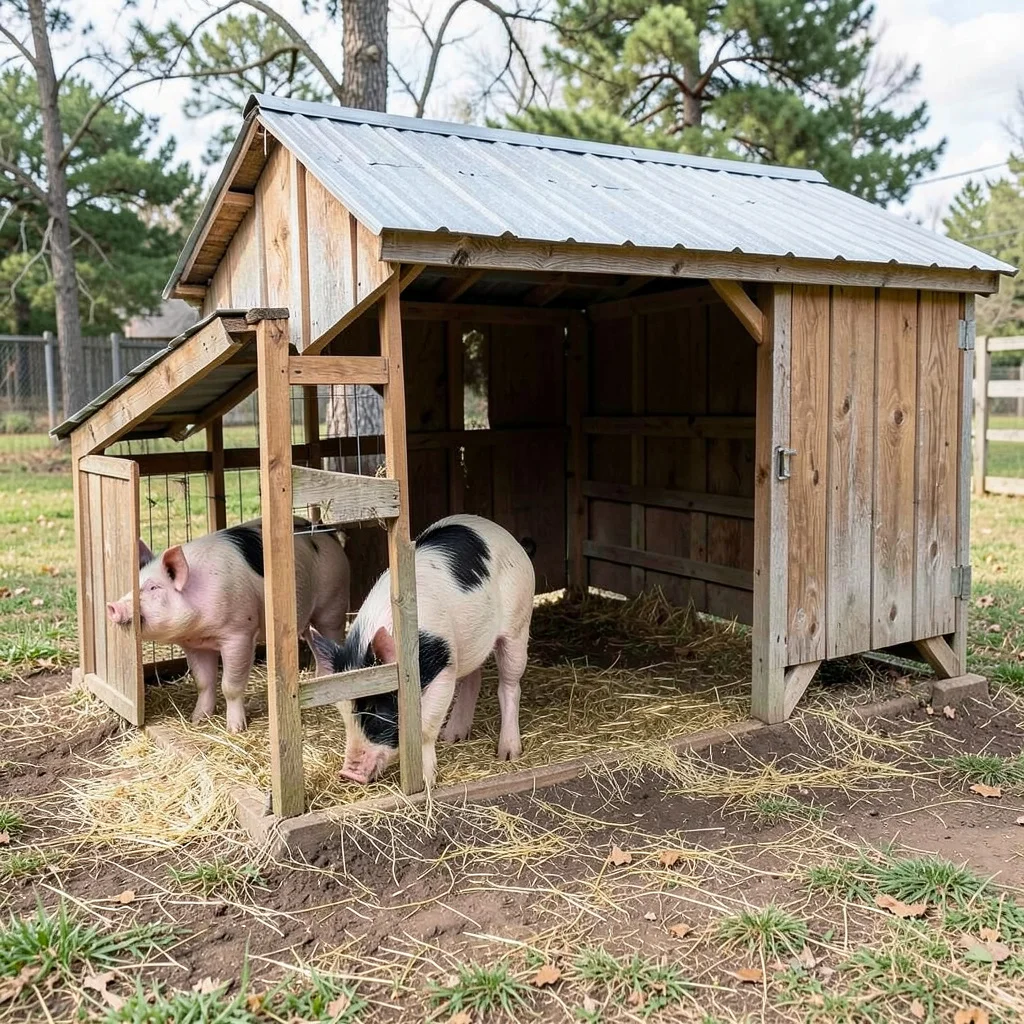 Small-Scale Pig Farming USA – Housing and shelter for backyard pigs