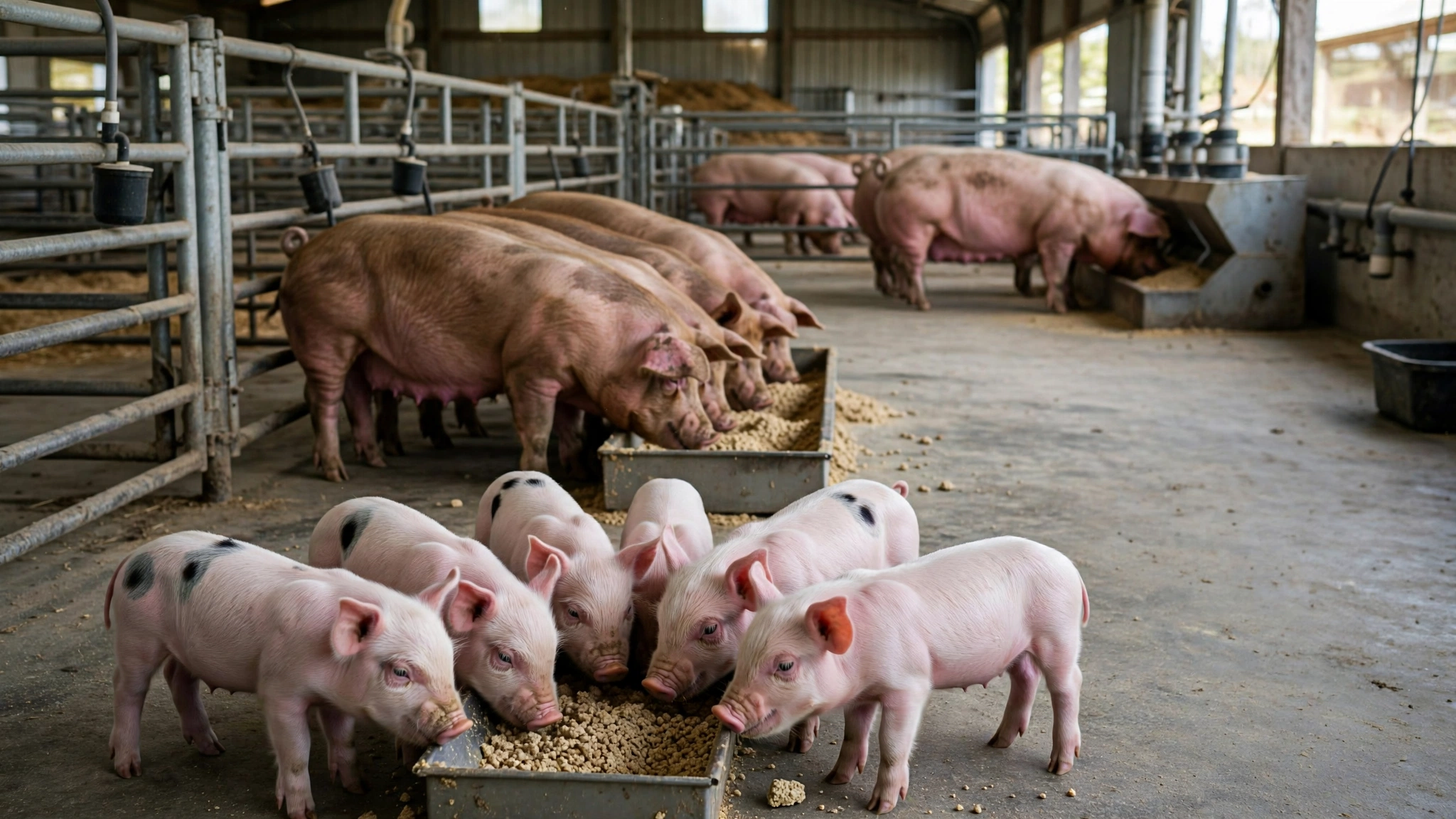 Pig feed intake by growth stage from nursery to finishing