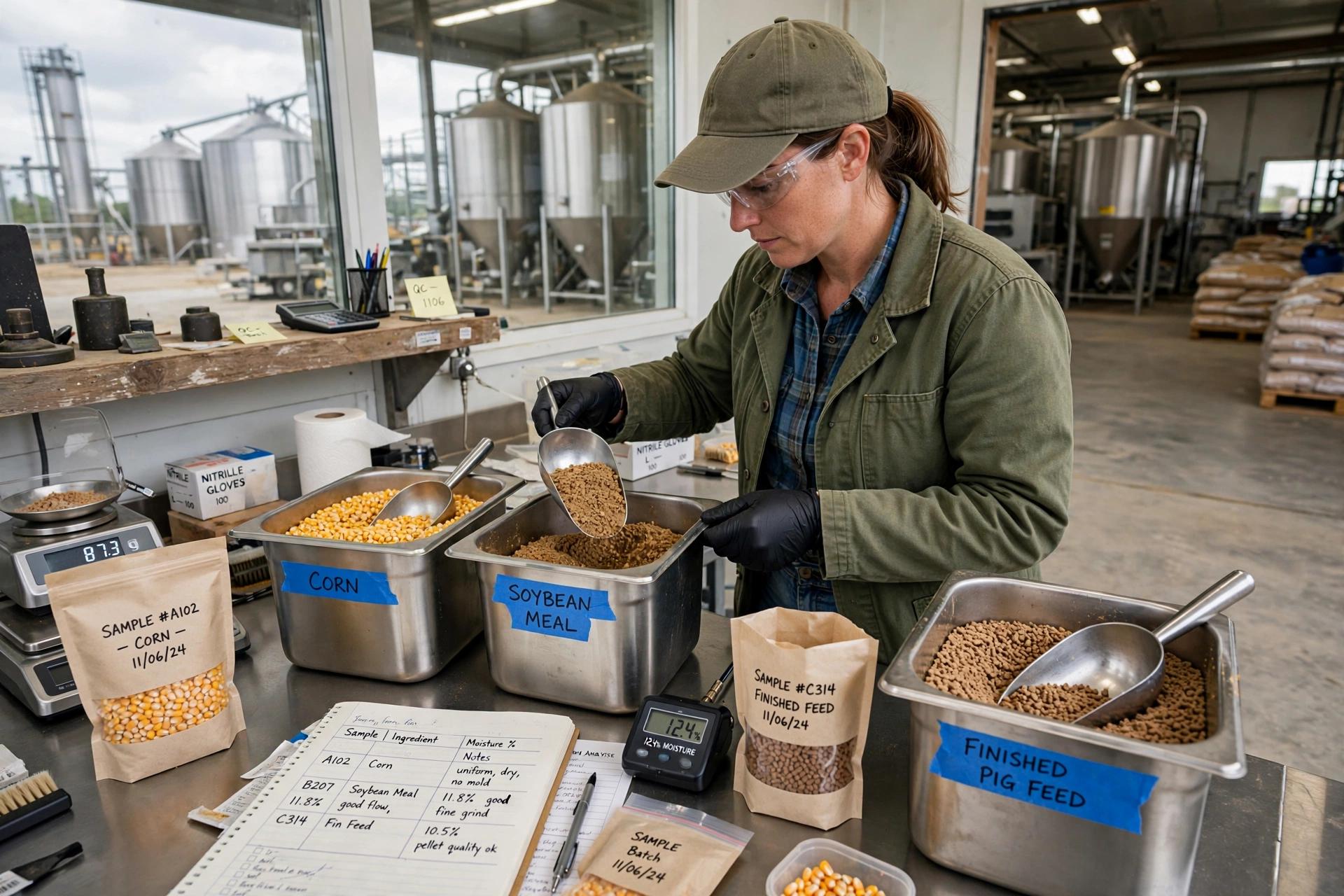 Pig feed quality control and ingredient testing