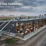 U.S. contract pig farming production stages from weaned pigs to market weight