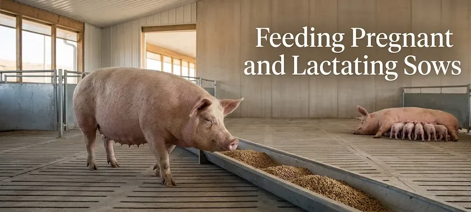 Feeding pregnant and lactating sows in a modern U.S. pig farm