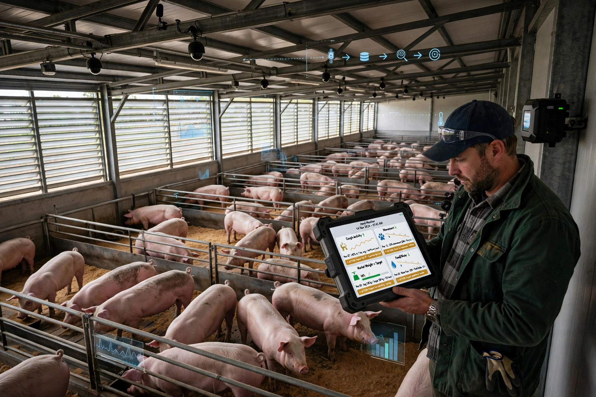Smart pig farming data turned into management decisions