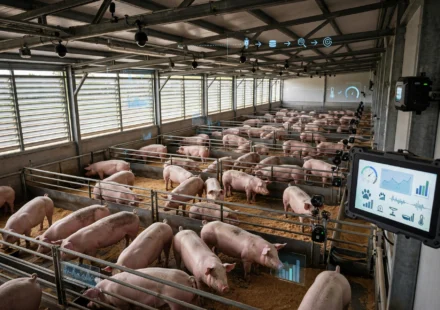 Smart pig farming technology using cameras, sensors and data analytics