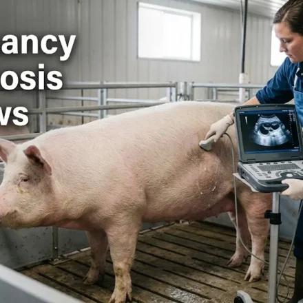 Pregnancy Diagnosis in Sows using real-time B-mode ultrasound on a commercial pig farm