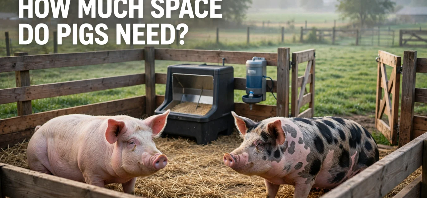 How much space do pigs need on a small U.S. farm