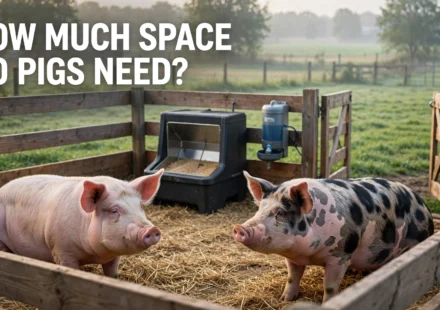 How much space do pigs need on a small U.S. farm