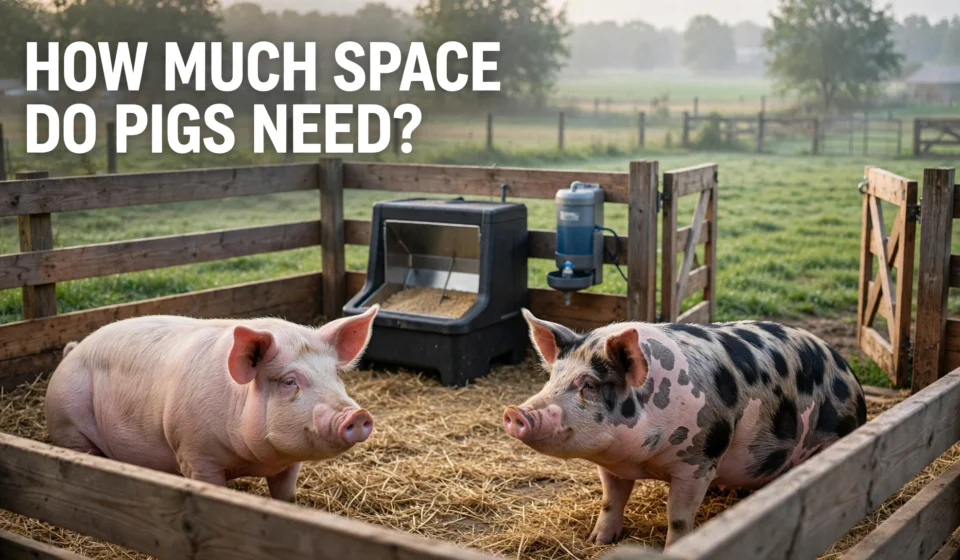 How much space do pigs need on a small U.S. farm