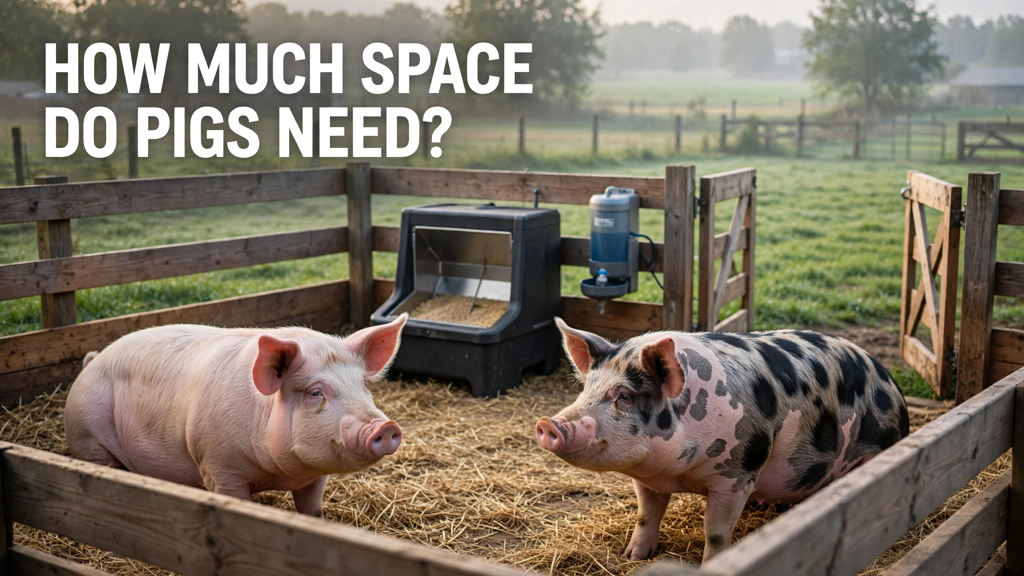How much space do pigs need on a small U.S. farm
