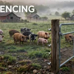 Pig fencing on a small U.S. farm